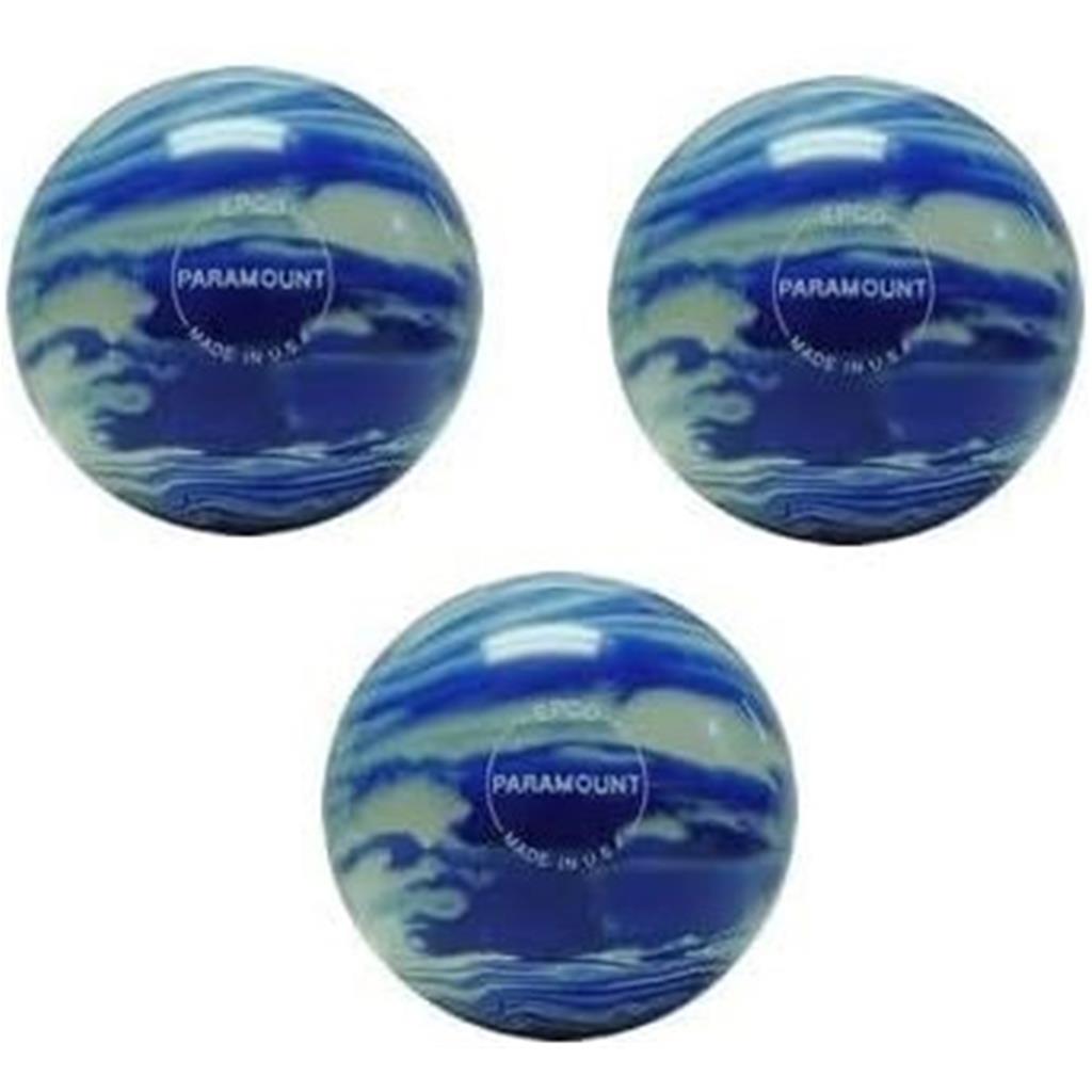 EPCO Duckpin Bowling Balls - Marbleized - Blue & White (5 inch- 3lbs. 8 oz.) 3 Balls