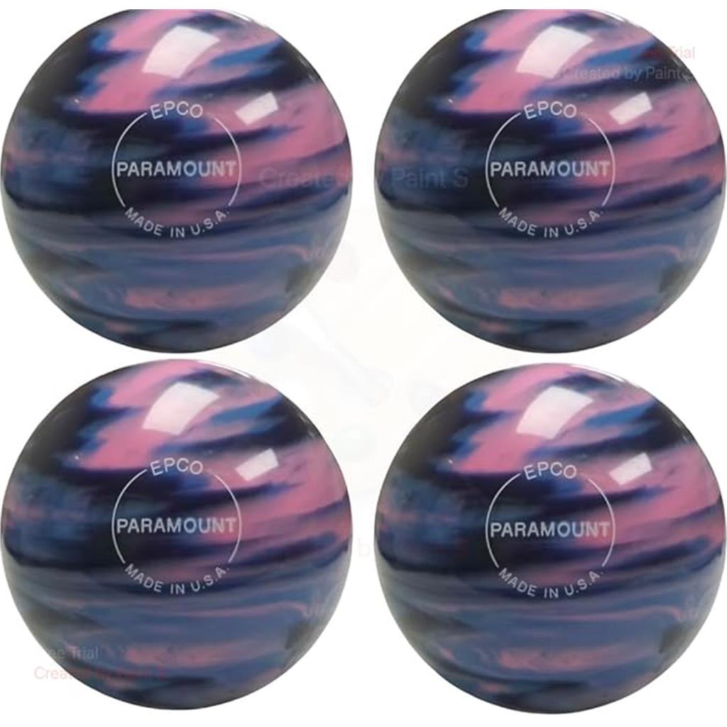 EPCO Candlepin Bowling Balls - Marbleized - Navy, Light Blue & Pink (4 1/2 inch- 2lbs. 6oz.) 4 Balls