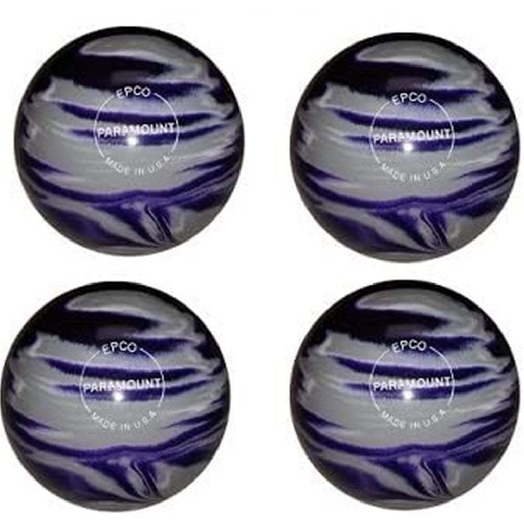 EPCO Candlepin Bowling Balls - Marbleized - Purple, Grey & White (4 1/2 inch- 2lbs. 6oz.) 4 Balls