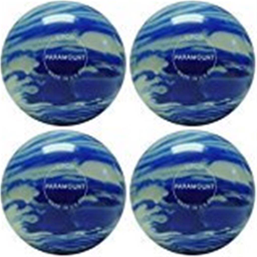 EPCO Candlepin Bowling Ball- Marbleized - Blue & White (4 1/2 inch- 2lbs. 6oz.) 4 Balls