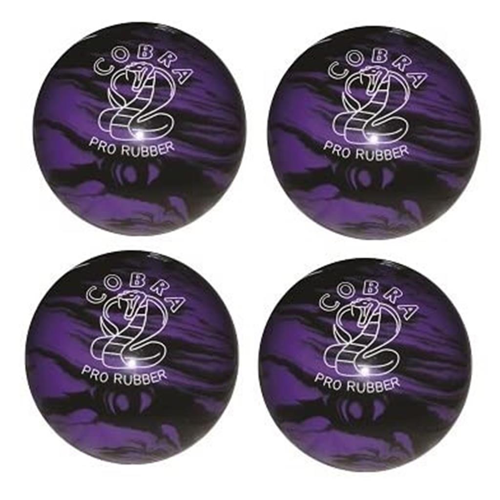 EPCO Candlepin Bowling Balls - Cobra Pro Rubber - Lavender & Black (4 1/2 inch- 2lbs. 7oz.) 4 Balls