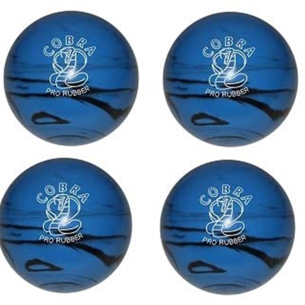 EPCO Candlepin Bowling Balls - Cobra Pro Rubber - Blue & Black (4 1/2 inch- 2lbs. 7oz.) 4 Balls