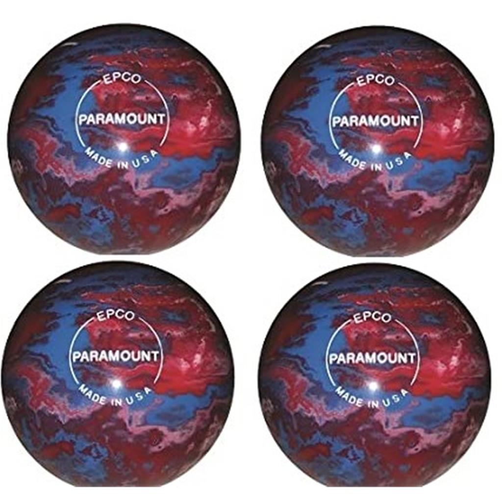 EPCO Candlepin Bowling Balls - Marbleized - Royal, Red & White (4 1/2 inch- 2lbs. 5oz.) 4 Balls