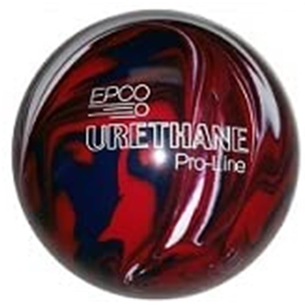 EPCO Candlepin Bowling Ball- Urethane - Dark Red, Royal & White (4 1/2 inch- 2lbs.7oz.) 1 Ball