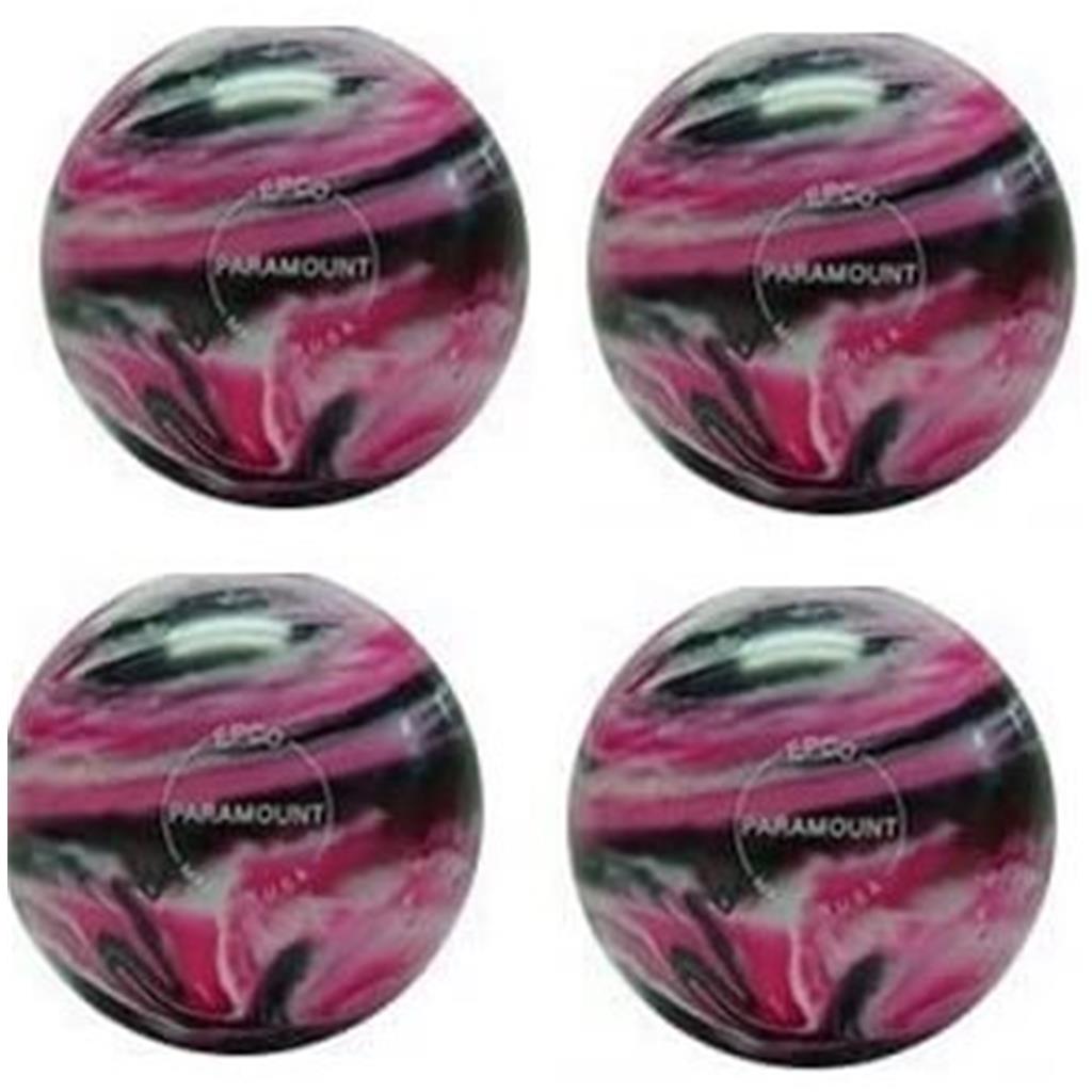 EPCO Candlepin Bowling Balls - Marbleized - Magenta, Black & White (4 1/2 inch- 2lbs. 6oz.) 4 Balls