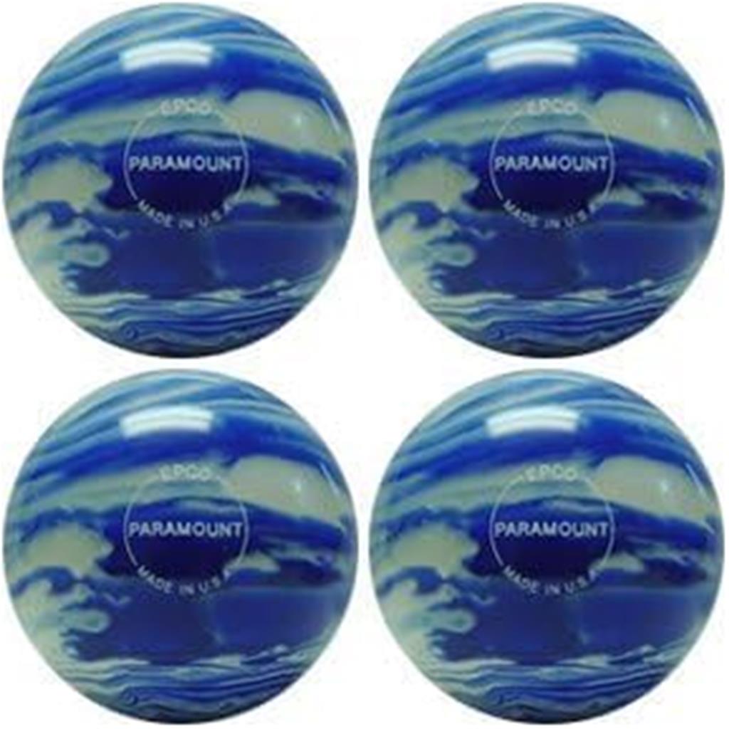 EPCO Paramount Marbleized Candlepin Bowling Ball (Blue & White, 4.5 inch, 2.6 lbs.) 4 Balls