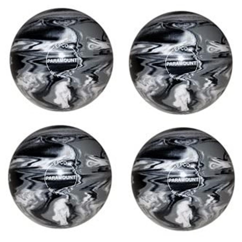 EPCO Candlepin Bowling Balls - Marbleized - Black, White & Grey (4 1/2 inch- 2lbs. 5oz.) 4 Balls