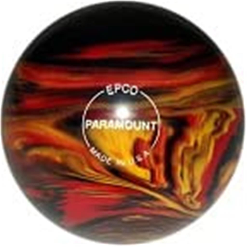 EPCO Candlepin Bowling Ball- Marbleized - Black, Red & Yellow (4 1/2 inch- 2lbs.7oz.) 1 Ball