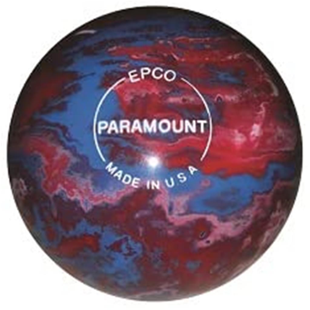 EPCO Candlepin Bowling Ball- Single - Marbleized - Royal, Red & White (4 1/2 inch- 2lbs.7oz.)