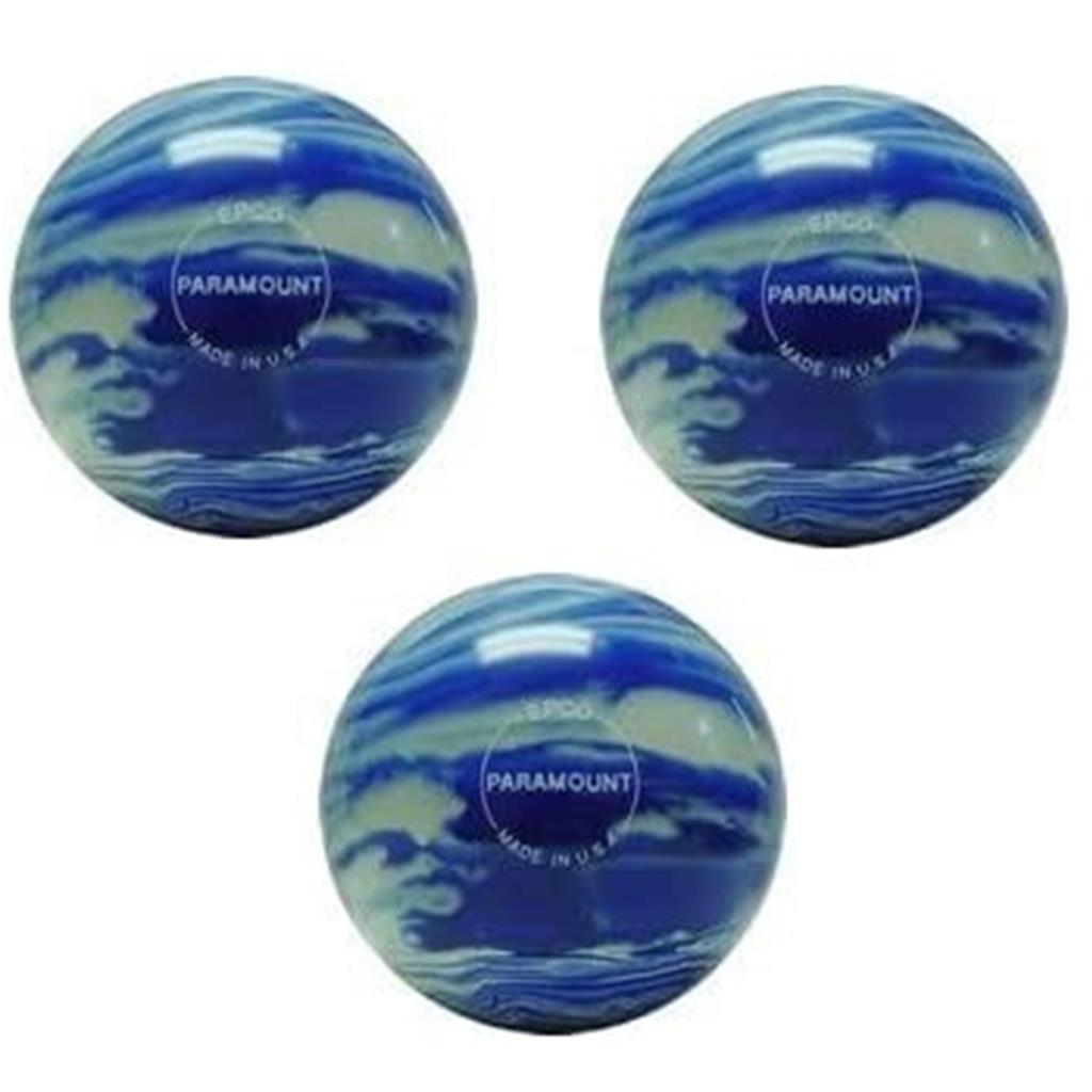 EPCO Duckpin Bowling Balls - Marbleized - Blue & White (4 3/4 inch- 3lbs. 8 oz.) 3 Balls