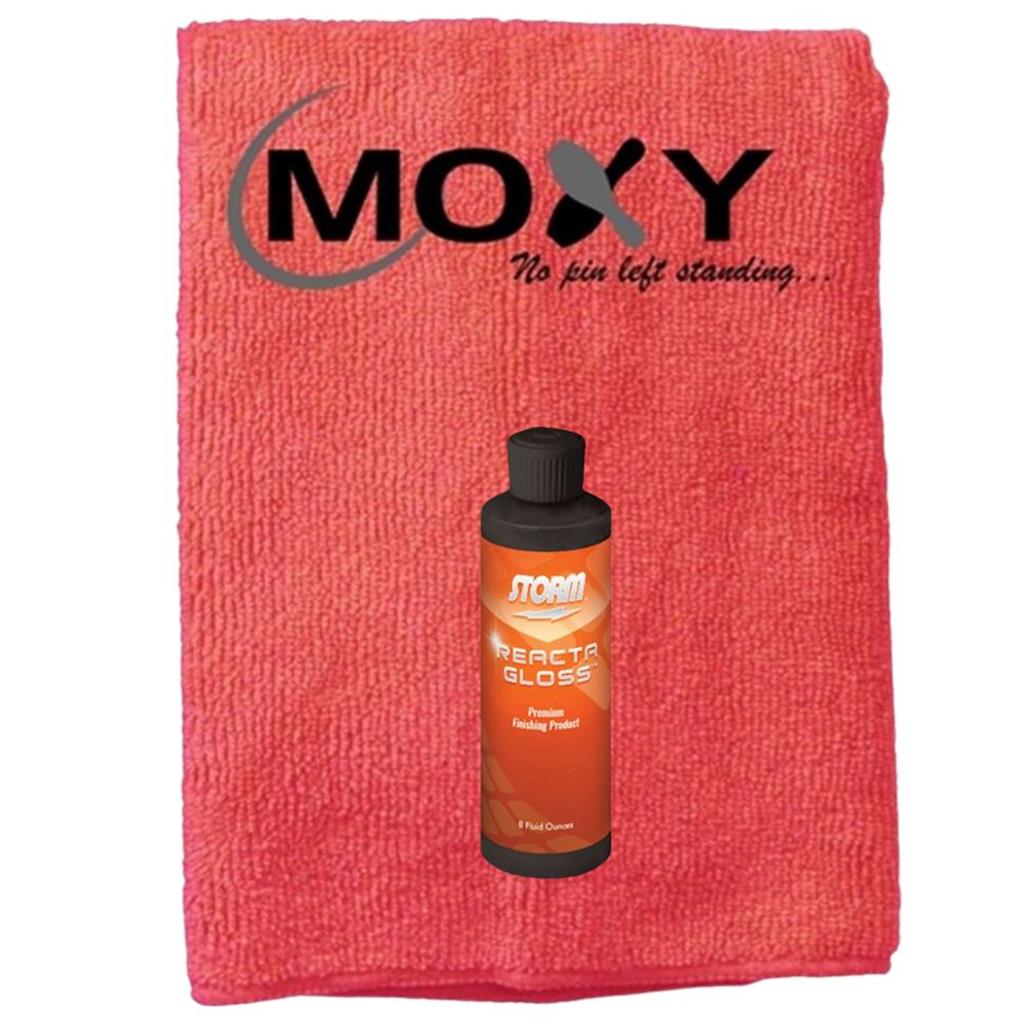 Storm Reacta Gloss Bowling Ball Cleaner - 8oz with Moxy Micro Fiber Cleaning Towel (Red)