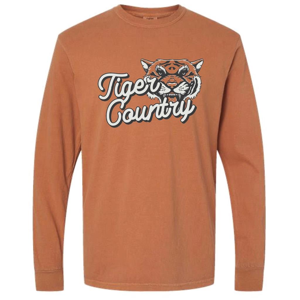 Tiger Country Unisex Long Sleeve Shirt - Orange