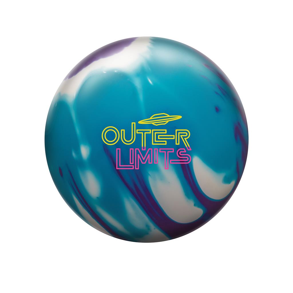 Radical Outer Limits Solid Bowling Ball - White/Blue/Purple