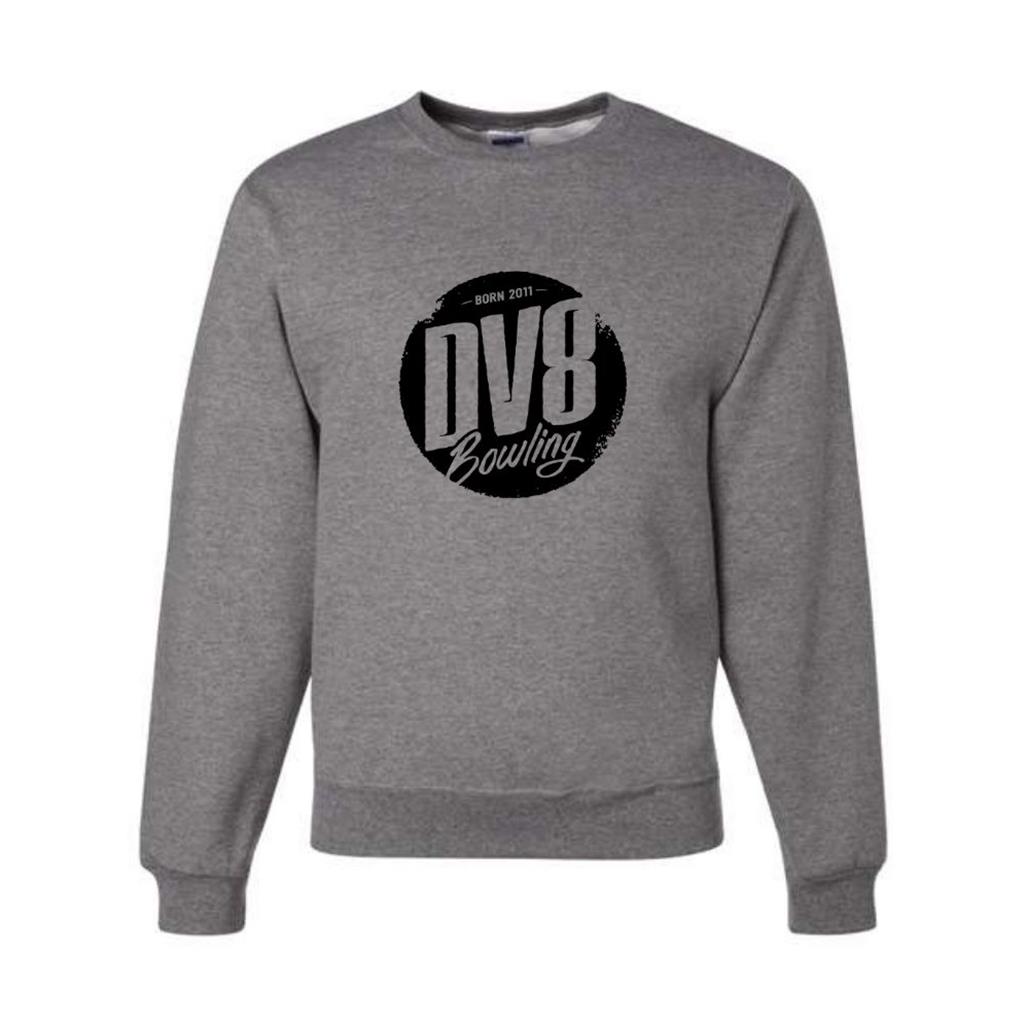 Black Logo DV8 Bowling Crewneck - Oxford 