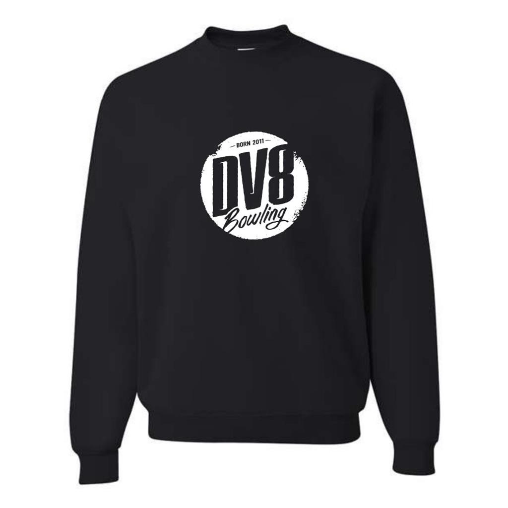 White Logo DV8 Bowling Crewneck - Black