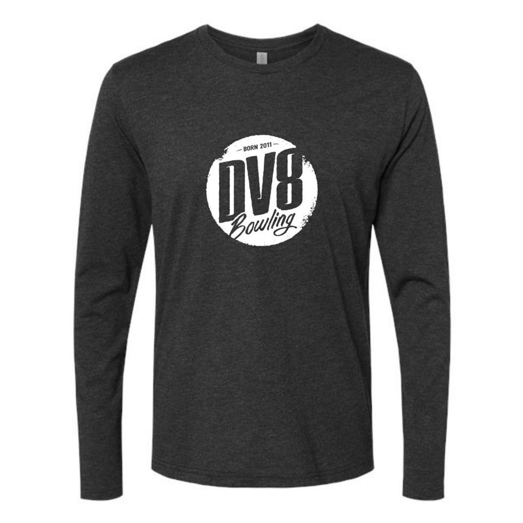 White Logo DV8 Bowling Long Sleeve - Vintage Black