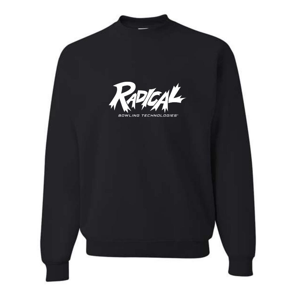 White Logo Radical Crewneck - Black